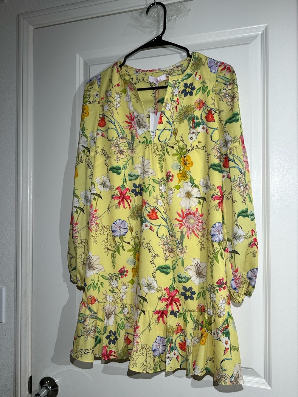Parker York Mini Dress LS Yellow & Multicolor Floral Spring Sangria Size XS
NWT